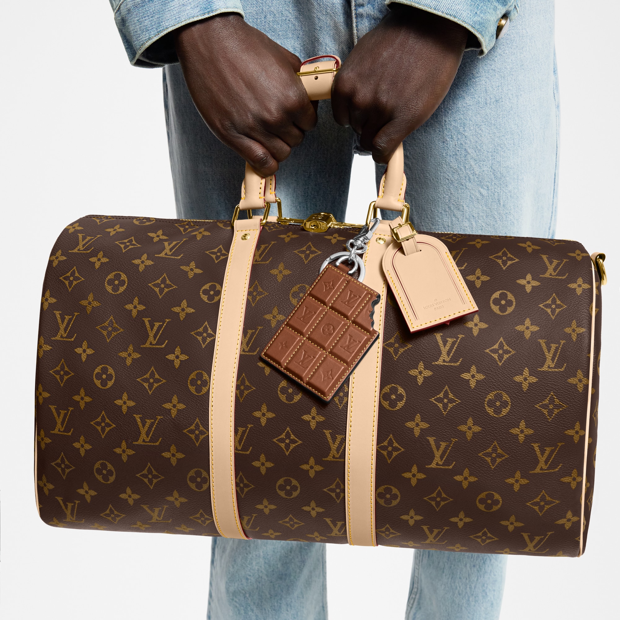 LV Chocolate Bar Figurine Key Holder And Bag Charm . - Accessories